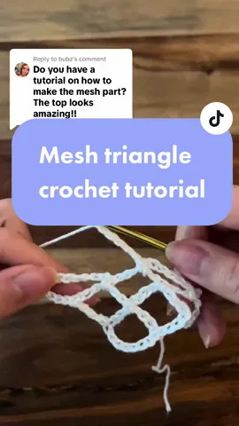 Replying to @bubz i gotchu!  Mesh triangles can be used for shirts, shawls, beach coverups, and bandanas 😊 #crochettutorial #crochetbeginner #beginnercrochet #crochet #crochetersoftiktok #crochetmesh #crochetmeshtop 