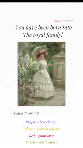 Choose your royal life! 🧺#cute #choose #victorianfashion #victorianera #royal #royalfamily #hard #stunning #like 