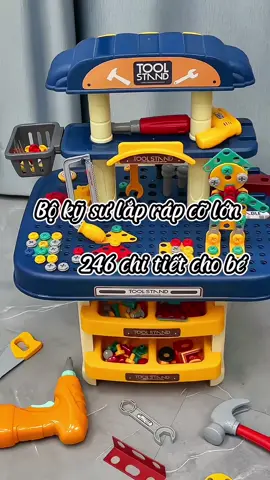Bộ đồ chơi kỹ sư 246 chi tiết cho bé trải nghiệm công việc sửa chữa của kỹ sư điện, kỹ sư cơ khí, rèn luyện cho các bé nhận biết và sử dụng các dụng cụ lao động thân thuộc #dochoibetrai #dochoikysu #dochoikysulaprap #dochoihuongnghiep 