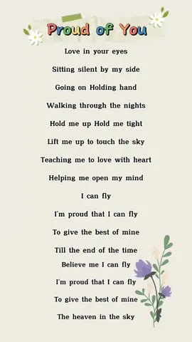 Proud of You 🎼🎸 #lyrics #music #proudofyou #video #trending #fyp #tiktok #foryou #viral #xuhuong #hanlyrics🎵 