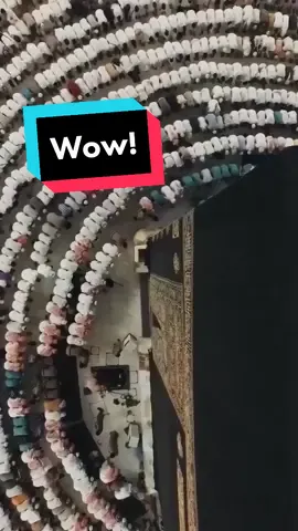Amazing drone footage of prayers taking place at Masjid Al Haram 😍 #MuslimTikTok #Muslim #ummah #makkah #kabah