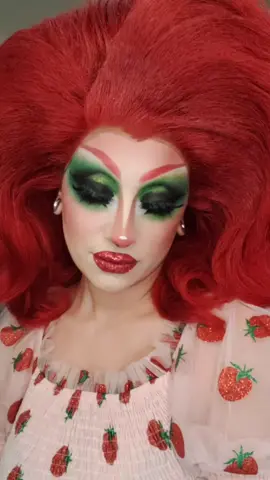 Strawberry Shortcake Vibes 🍓(Please ignore the visible lacefront) #venusenvy #drag #dragqueen #dragqueenmakeup #dragmakeup #makeupartist #mua 