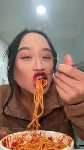 1 of 4 - *wasnt talking because it was late late - NEW SERIES - EATING NO TALKING #foodiesushiqueen #mukbangnotalking #mukbang #asmr #eatingshow #spaghetti #spaghettimukbang #noodles 