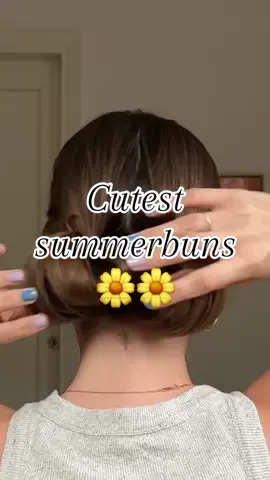Cute summer buns tutoril 🌼 perfect easy festival haiestyle 🌞 Share your fav summer emoji in the comments  #alixhairdo #viral #haiestyle 