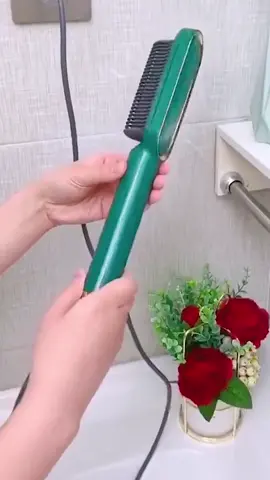 Professional Straight Comb Electric Hair Straightener Brush Heating Comb Hair Straightening Comb,Be a Delicate Woman#hairbrush #hair #hairstyle #haircomb #mink #TikTokShop #tiktokinforma 