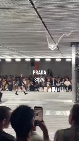Prada SS2024 runway show in Milan Fashion Week. Credit: @declanchan #slime #prada #fashionweek #fashion #Runway #ss2024 
