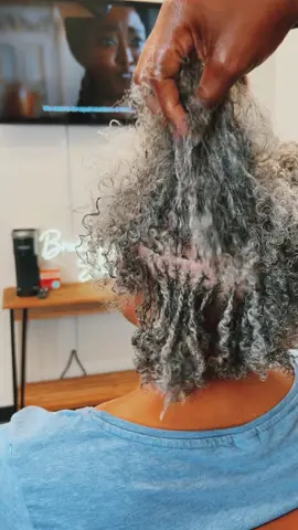 Installs on gray hair are one of my faves 😍😍😍 #microlocs #microlocsjourney #microlocsinstallation #microlocretightening #dmvloctician 