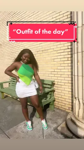 “Outfit of the day” 💚 #blackgirltiktok #summeroutfits2023 #blackcreatorsoftiktok #fypシ゚viral #photoshootposes #outfitideas #CapCut @SHEIN @Nike @Amazon Influencer Program 