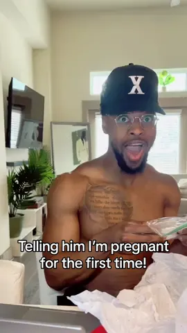 Telling the LOML that I’m pregnant, I was soooo nervous and anxious!! 🥹🫶🏼 Happy Father’s Day!! #pregnanttiktok #couplegoals #fyp #blacklove #firsttimefather #reactionvids 