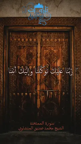 «ربنا عليك توكلنا..» ابداااااع #الشيخ_المنشاوي_صوت_السماء #تلاوات_قرآنية #مقام_النهاوند #الشيخ_محمد_صديق_المنشاوى