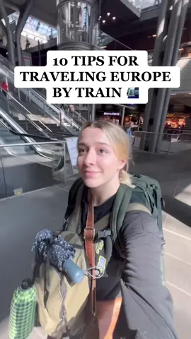 Traveling Europe by train 🚈 10 tips! #europe #europetravel #traveler #worldtravel #Eurail #solofemaletraveler #train #travel 