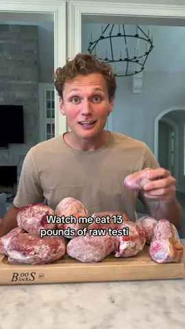 Eating 13 pounds raw testi #fyp #trending #viral #food #eating #gross #FoodTok #mukbang #carnivore #Foodie 