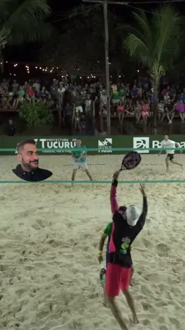 Esse foi o jogo de exibição no Amazonia open que esta dando o que falar… #beachtennis 