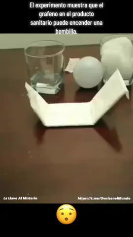 El experimento muestra que el grafeno en el producto sanitario puede alimentar una bombilla #viralvideo #viraltiktok #viral #raro #Misterio 
