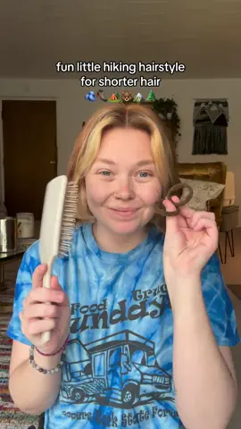 my hair is too short for a ponytail and this helps keep me comfortable during hikes; plus its just cute :) can also work with longer hair too! #hikinghairstyle #hikinghairstyles #Hiking #granola #granolagirl #braidedhairstyle #braidedhairtutorial 
