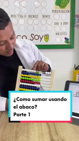¿Cómo funciona el ábaco? 🧮 De esta manera podemos apoyar el proceso logico matemático de nuestros estudiantes o hijos 🧠➕➖✖️➗ ¿Sabias ussrlo?  Dale like para parte 2 y aprenderas cómo usarlo con sumas más complejas 🤓 #abaco#sumafacil#matematicasentiktok#matematicasdivertidas#colegiohape#innova#colegioalternativo#colegionotradicional 