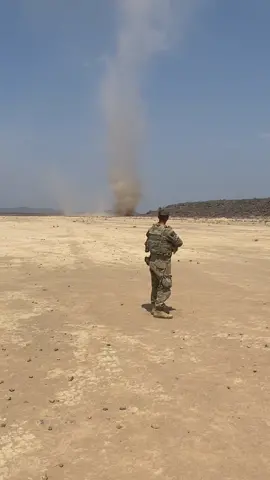 Here is me chasing a tornado. This was a fun moment when we were bombarded with sand storms. #deploymentlife #ithappens #stormchaser #army #military #desert 