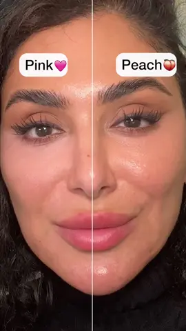Team Pink 💗 or Peach 🍑? #fyp #hudabeauty #fauxfilter #colorcorrector #tiktoksalon @Huda @Huda Beauty 