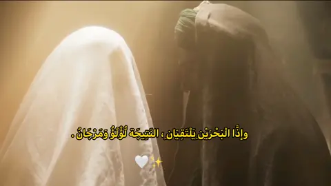 وإذَّا الْبَحْرَيْنِ يَلْتَقِيَانِ ، النَتِيجَة لُّؤْلُؤُ وَمَرْجَانُ . #باسمالكربلائي #_مرج_البحرين_يلتقيان #لايك_فولو #🤍🖤 