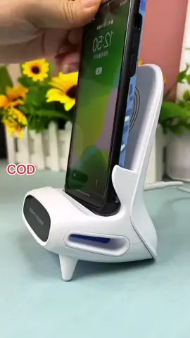 Wireless charger kerusi kreatif, menyokong fungsi pengecasan tanpa wayar, juga boleh digunakan sebagai pembesar suara untuk menonton drama dan mendengar lagu