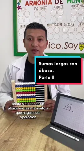 ¿Cómo usar el ábaco para sumas grandes? Parte II 🧮 Sumar nunca fue tan fácil 😱➕ Al final del video te dejamos un reto, anímate a usar tu ábaco y comenta el resultado.  #matematica#matematicasdivertidas#math#abaco#educacion#colegioinnovador#educacionalternativa 