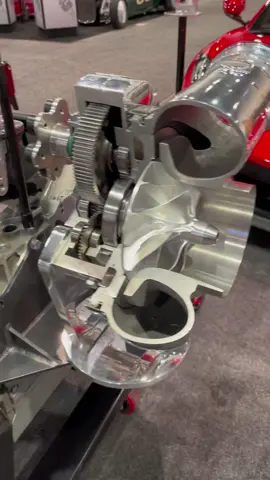 The insides of a centrifugal supercharger!