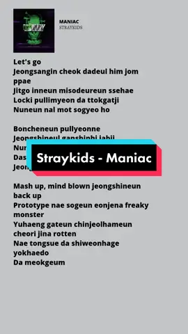 #kpopsong #lirik #straykids #maniac 