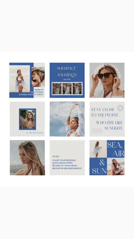 We can't get enough of this Summer Musings social media mockup 🌊 ☀️  📸 Photography by us!   Send us a DM to learn about our branding and content creation services. 💌  #contentcreation #branding #contentagency #brandingagency #feeddesign #socialmediamanager 