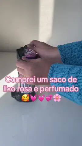 Saco de lixo rosa perfumado, super aprovado essa compra! ❤️❤️❤️ #comprinhas #compras #shopee #comprasshopee #unboxing  