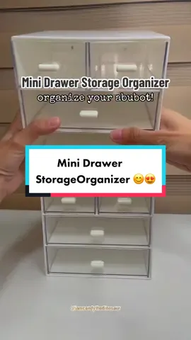 Para sa mga makakalat dyan! Organize your abubot na with this super cute mini drawer storage organizer! ☺️😍 #draweroragnizers #minidrawerorganizer #minidrawerstorage #drawerstoragebox #makeupstorage #stationary #organizewithme #storagebox 