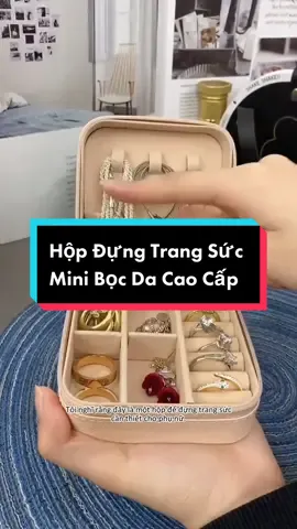 Hộp Đựng Nữ Trang Mini Du Lịch Bọc Da Cao Cấp. #hopdungtrangsuc #hopdungtrangsucmini #hopdungnutrang #hopdungtrangsuccaocap 