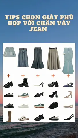Tips chọn giày/dép phù hợp với chân váy jean. Mấy bà iu tham khảo nha🥰 #tips #phoido #doxinh08 #tiktok #xuhuong 