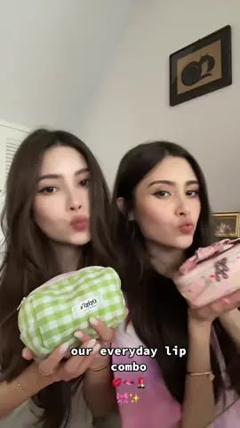 Our everyday lip combo 💋💄❤️‍🔥 @Nicole Kirn🧚🏻‍♀️  #twins #lipcombo #makeuptutorial 
