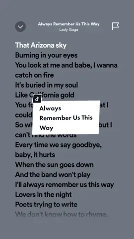 This song!😫 #leohernandezlyrics_ #alwaysrememberusthisway #ladygaga #aesthetic #spotify #songlyrics #music #fypシ #fyp #trendingsong #4u 