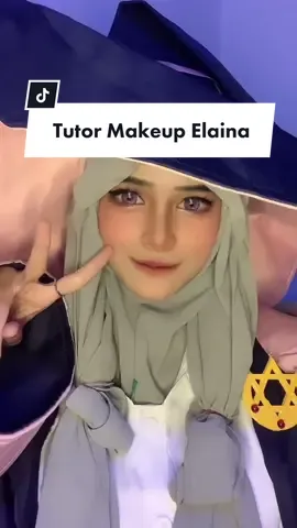 Replying to @I'M gonna be a star take note yaa harus skinprep biar makeupnya makin stay dan mantul + wajah nya ga rusak 😉👍 #elaina #makeuptutorial #tutormakeup #cosplay #anime #elainacosplay #otaku 