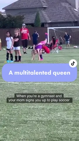 We love a multi-talented queen! You go girl! 💪💜⁣ •⁣ (c/o Raynnennraynne1/TikTok)⁣ •⁣ #repost #feelgood #gymnastics #Soccer #bringiton