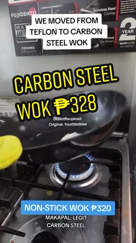 LEGIT NA CARBON STEEL WOK - PERO ₱328 LANG - NON STICK COOKING - GOODBYE HAZARDOUS NA TEFLON PANS #wok #legit #nonstickpan #chinesefood #stirfry #CookingHacks #kitchengadgets #carbonsteel #season #fyp #titogaming #daddyfinds #DIY #lutongpinoy #ninongry #teflon #healthy 