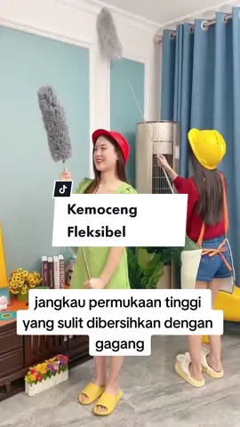 Kemoceng fleksibel microfiber yang cocok untuk membersihkan atap ruangan. #kemoceng #kemocengmicrofiber #kemocengpanjang 