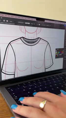 Replying to @madbebad I’ve got you👚! Watch how to easily create a sleek fashion sketch in Adobe Illustrator - Techpack/production approved! ✅✍🏼 #FashionDesign #CADSketching #AdobeIllustrator #TechPack #FashionCAD #FashionIllustration #DesignProcess 