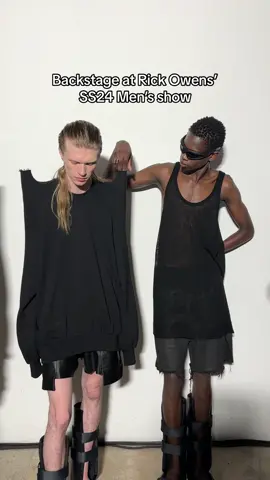 🫣🫣🫣 Backstage at Rick Owens’ SS24 Men’s show 🖤 #DazedFashionTV #RickOwens #SS24 #PFW #ParisFashionWeek #FashionWeek 