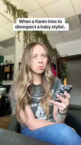Just because they are scared of you, doesnt mean I am. “GET READY TO RUMBLE!!”😏 #baileylavender #salonfromhell #hairstylistsoftiktok #trending #fypシ #hairtok #comedy #hairstylistproblems #clientsbelike #karensgoingwild #karen 