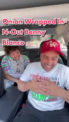 Trying Onion Wrapped In-N-Out with @benny blanco 