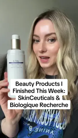 reviewing the top three skincare products that I finished this week - have you tried any of these? #skinceuticals #biologique_recherche #biologiquerecherche #ceferulic #ceferulicserum #triplelipidrestore #frenchbeauty #frenchskincare #skincareroutine #skincarereview #skincareproducts 