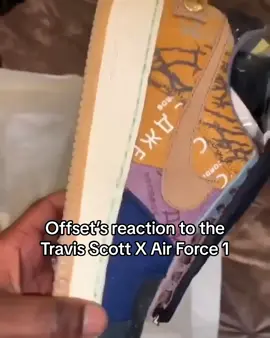 Throwback to Offset’s reaction while unboxing the Travis Scott X Air Force 1s 😭🔊 #sneakerunboxing #sneakerheads #travisscottaf1 #offset #offsetyrn #migos #cactusjack #sneakertok #yrn #raptok #travisscottsneakers #af1 