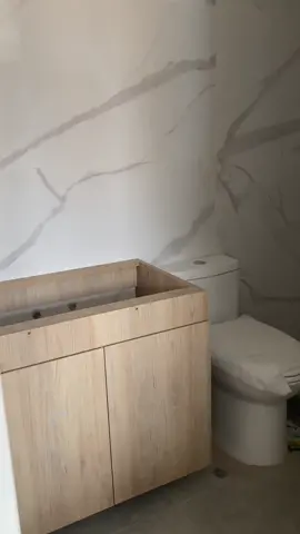 Mueble de baño, para lavamanos  Melamina HR color rovere de pelikano #melamina #mobiario 