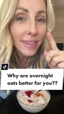 Why are overnight oats better for you than regular cooked oats? Resistant starch! #resistantstarch #insulinresistance #mindbodybrit #feelbetter #bloodsugarbalance 