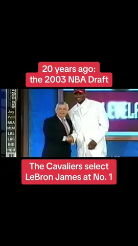 20 years ago, LeBron James went No. 1 overall by the Cavaliers in the 2003 NBA Draft. #NBA #nbadraft #lebron #lebronjames #cavaliers #clevelandcavaliers #lakers #losangeleslakers #fyp #foryou #foryoupage 