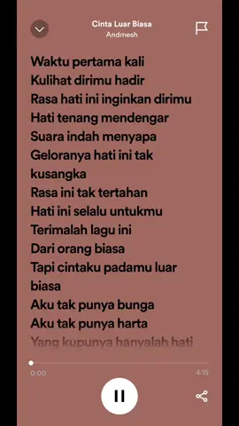 Andmesh - Cinta Luar Biasa ♥️🎵 #andmesh #cintaluarbiasa #fyp #fypシ #musik #music #songs #song #lyrics #lirik #liriklagu #sound #viral 