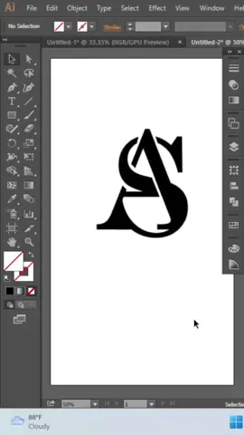 AS Logo design #designerark #adobeillustrator #adobephotoshop