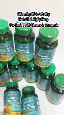 Viên uống hỗ trợ dạ dày  Tinh Chất Nghệ Vàng  Puritan's Pride Turmeric Củcumin #nghệ #curcumin #tpcn #puritan 